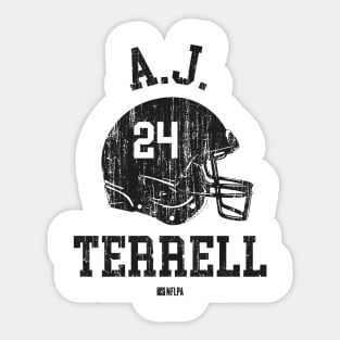 A.J. Terrell Atlanta Helmet Font Sticker